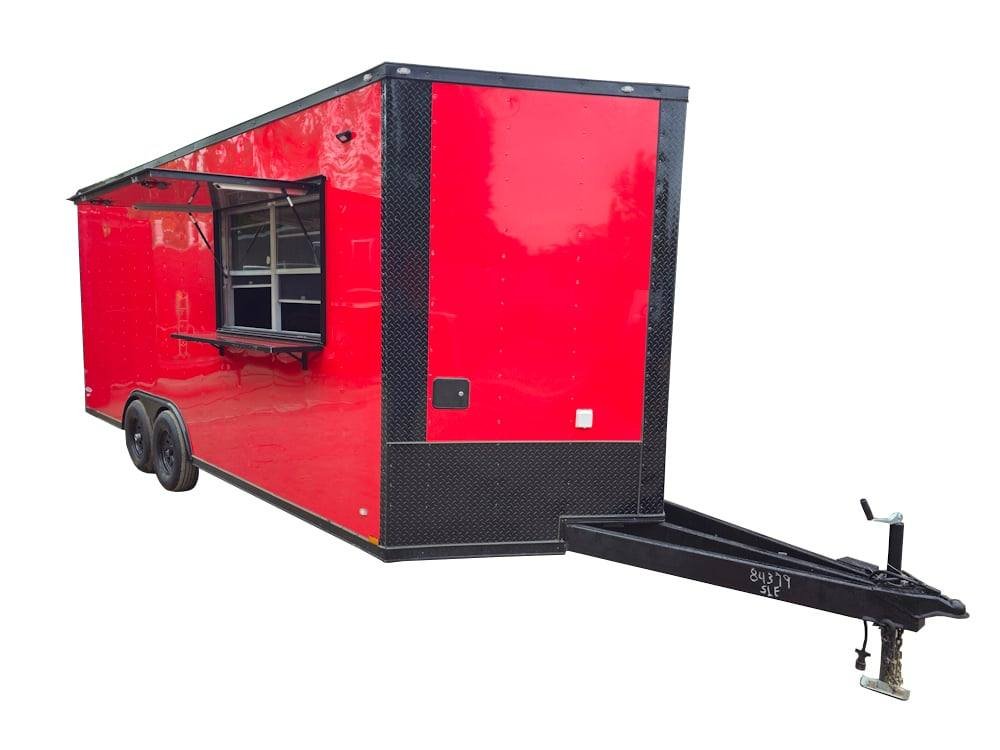 Concession Trailer 8.5′ X 20′ Red Pizza Vending