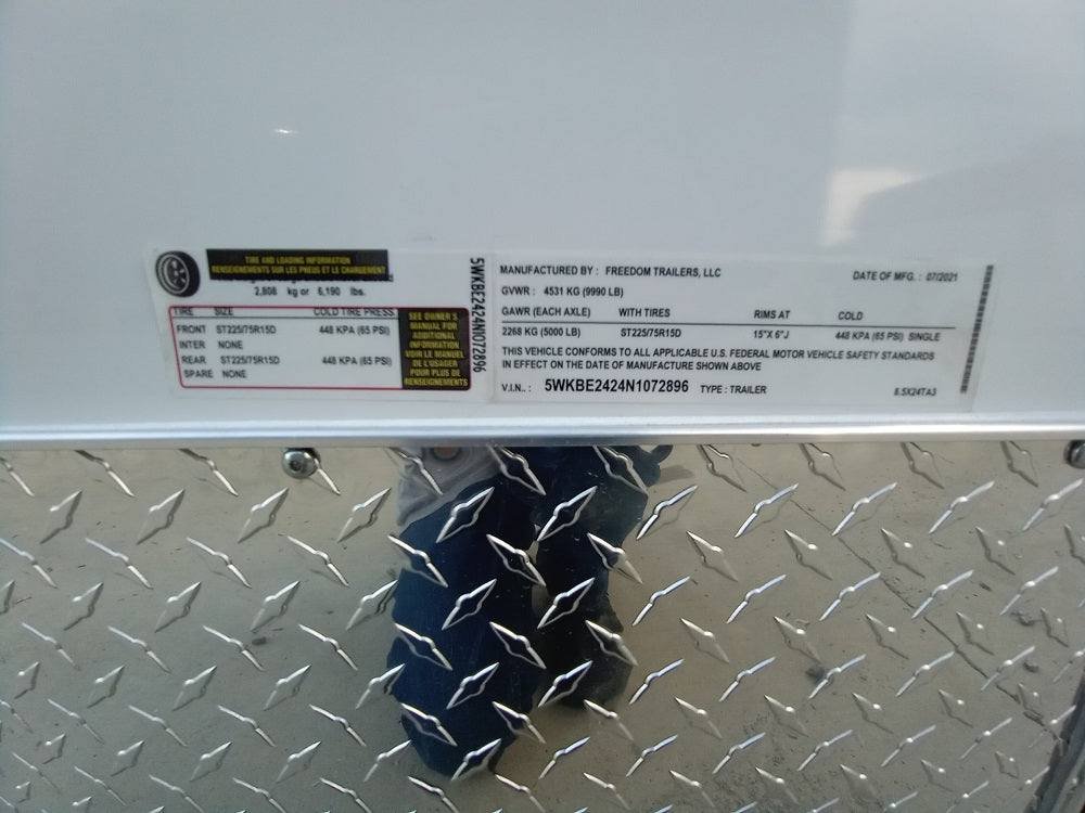 8.5′ x 24′ White V-Nose Concession Trailer with Appliances — photo 2