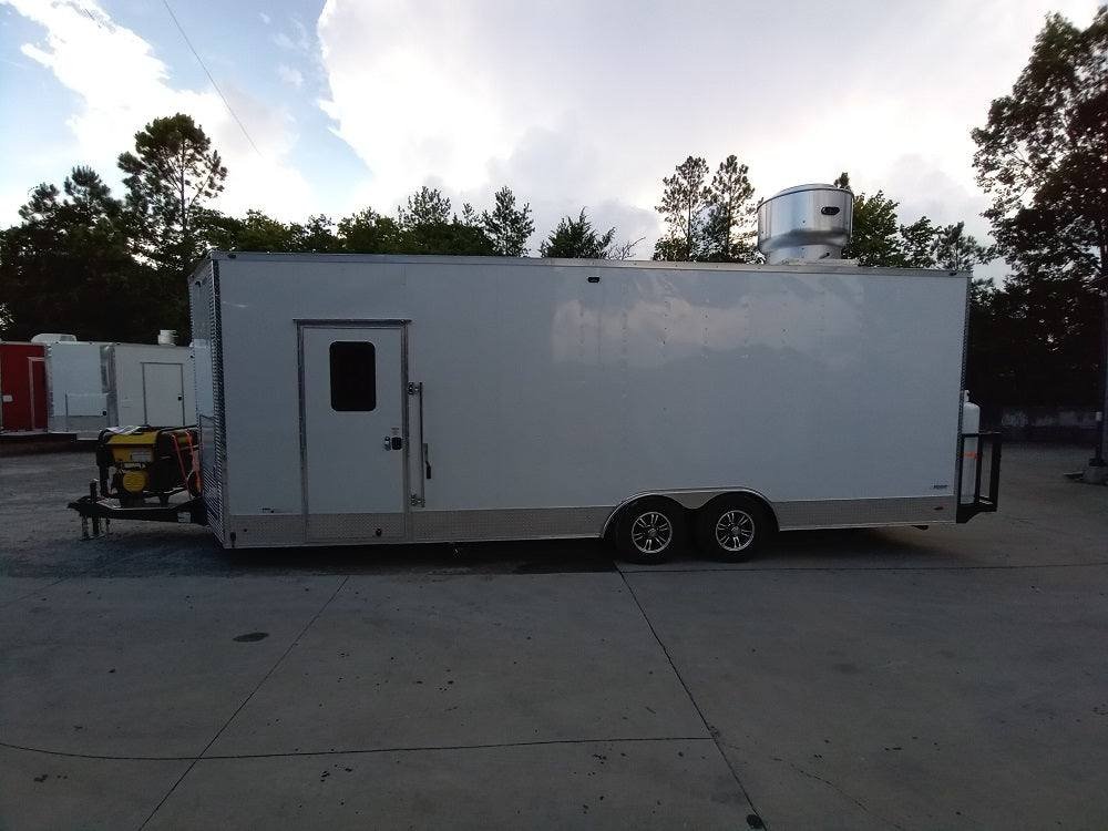 8.5′ x 24′ White V-Nose Concession Trailer with Appliances — photo 9