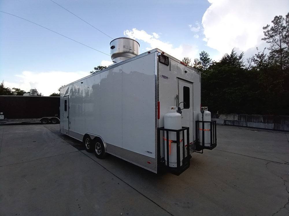 8.5′ x 24′ White V-Nose Concession Trailer with Appliances — photo 12