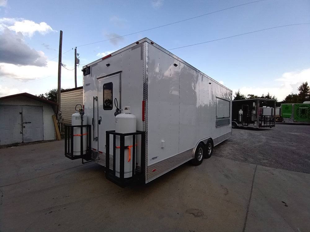 8.5′ x 24′ White V-Nose Concession Trailer with Appliances — photo 14