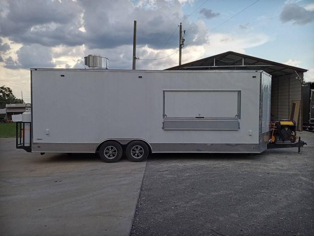 8.5′ x 24′ White V-Nose Concession Trailer with Appliances — photo 15