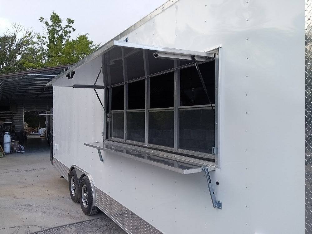 8.5′ x 24′ White V-Nose Concession Trailer with Appliances — photo 17