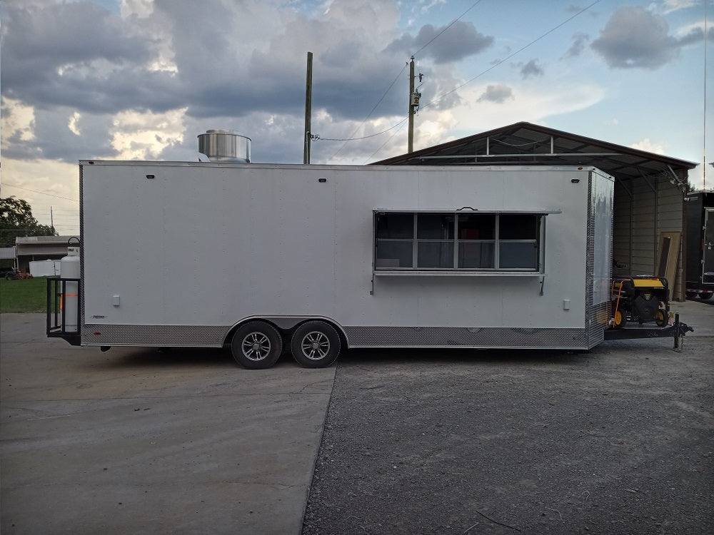 8.5′ x 24′ White V-Nose Concession Trailer with Appliances — photo 18