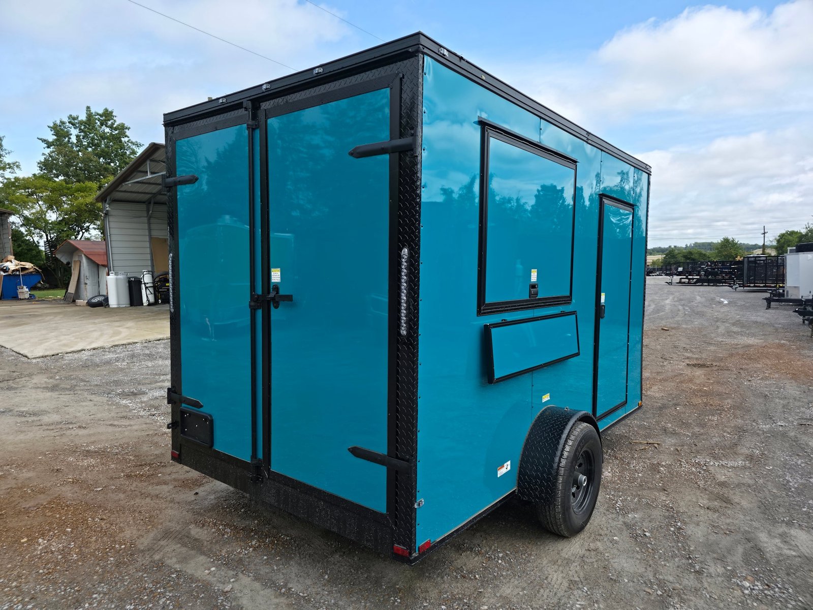 7′ X 12′ Water Blue Concession Trailer Flat Front Food Event Catering — photo 7