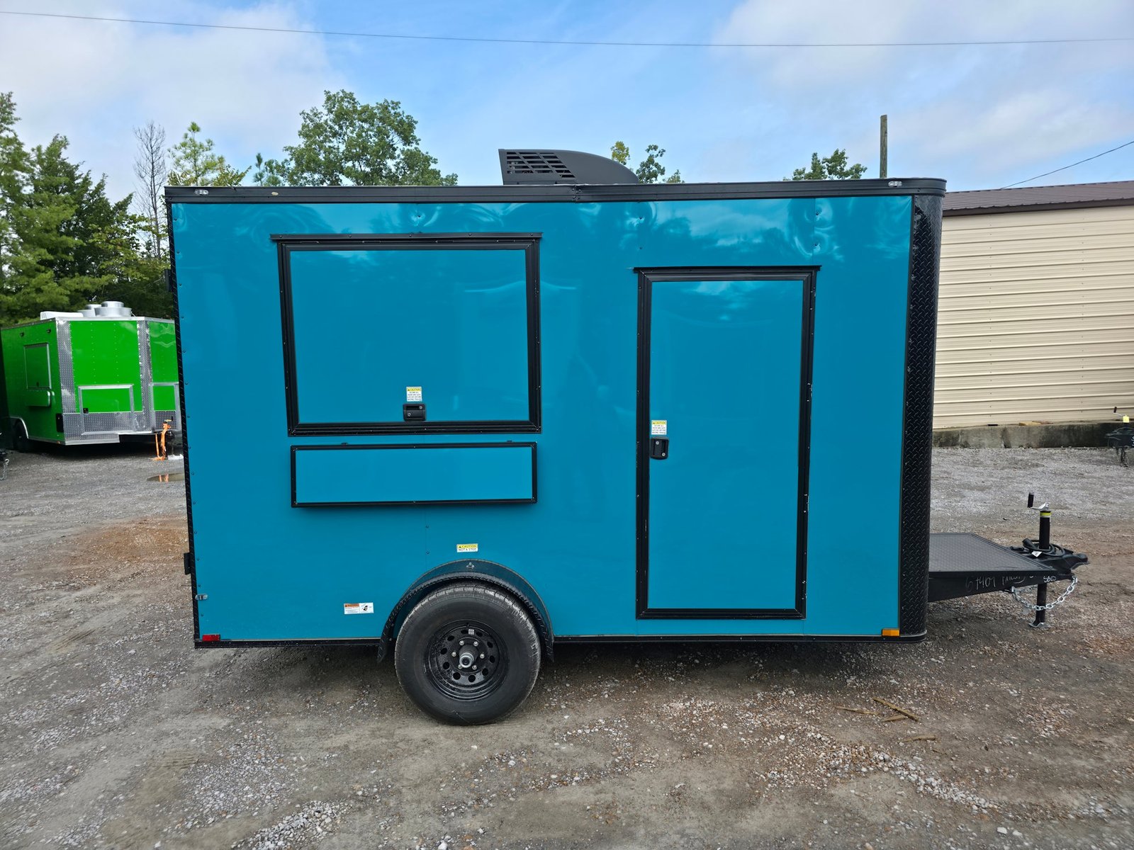 7′ X 12′ Water Blue Concession Trailer Flat Front Food Event Catering — photo 8