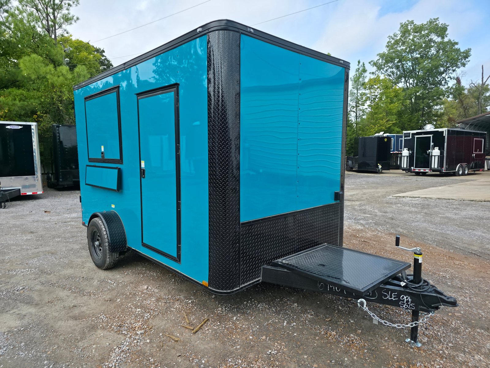 7′ X 12′ Water Blue Concession Trailer Flat Front Food Event Catering — photo 9