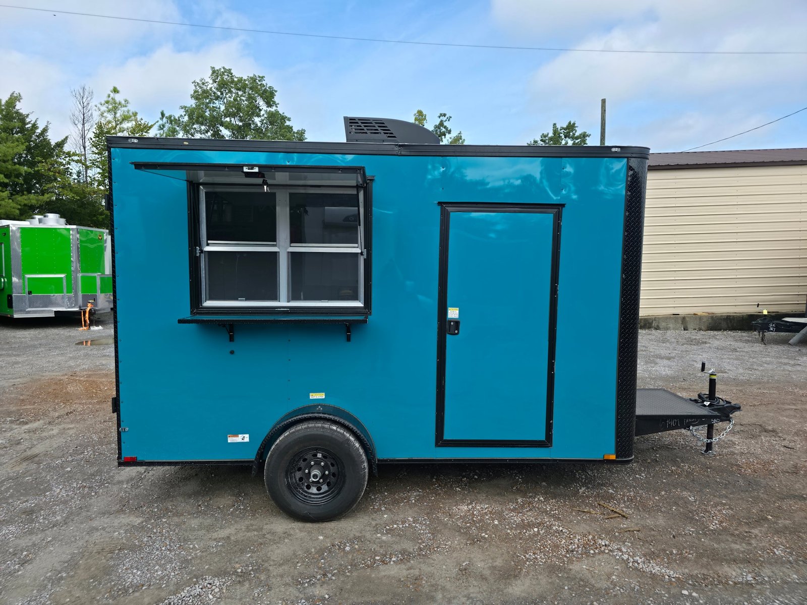 7′ X 12′ Water Blue Concession Trailer Flat Front Food Event Catering — photo 11
