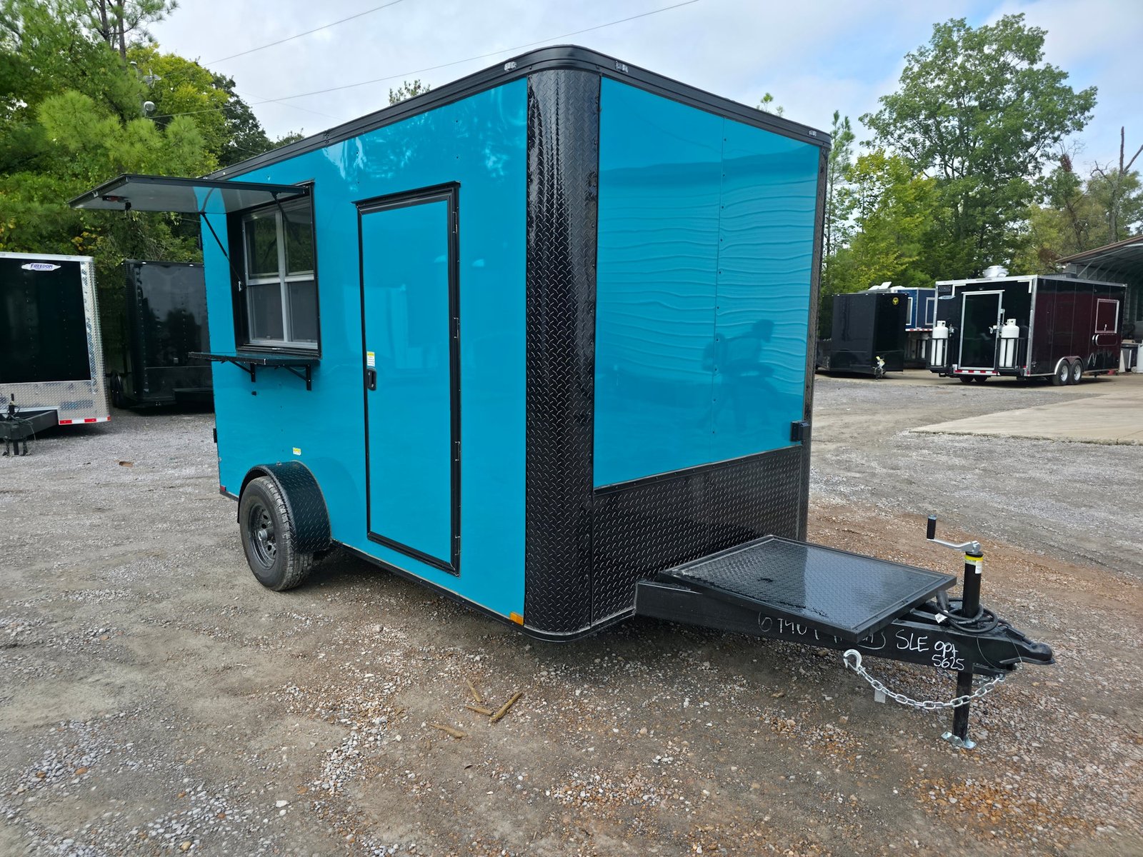 7′ X 12′ Water Blue Concession Trailer Flat Front Food Event Catering — photo 12