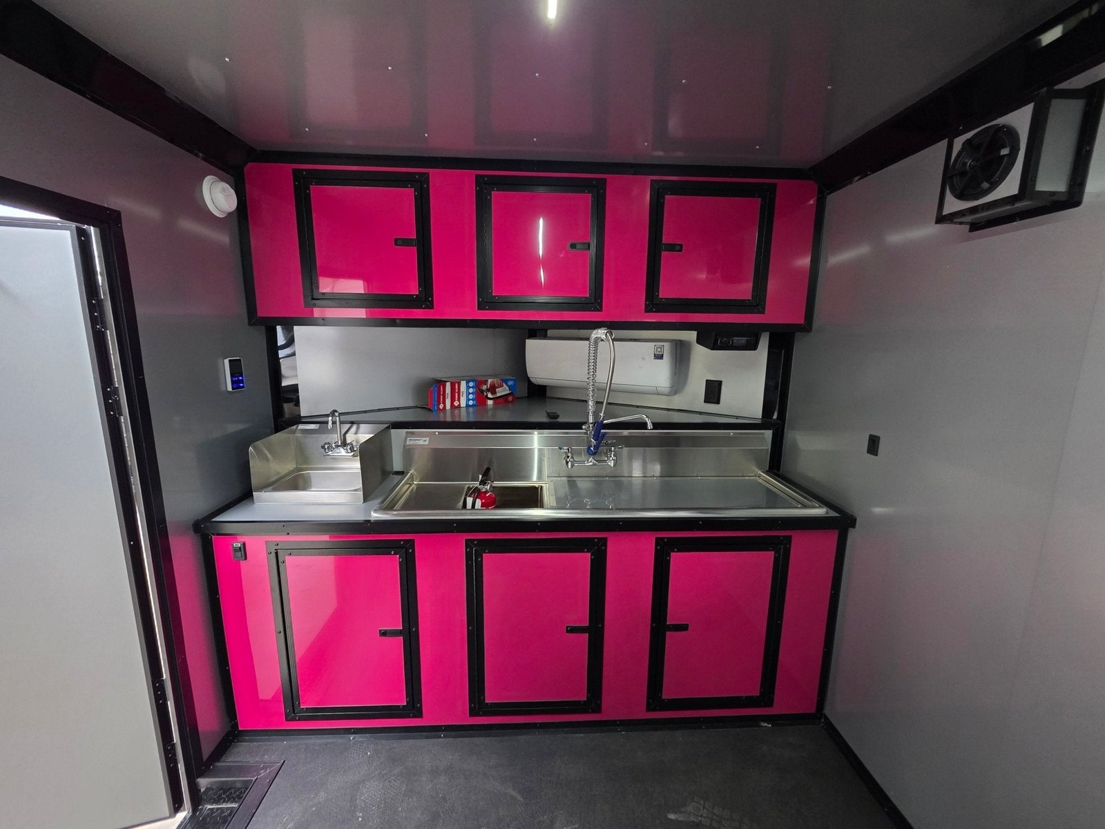 8.5′ x 24′ Pink w/ Blackout Custom Concession Trailer Food Event — photo 16