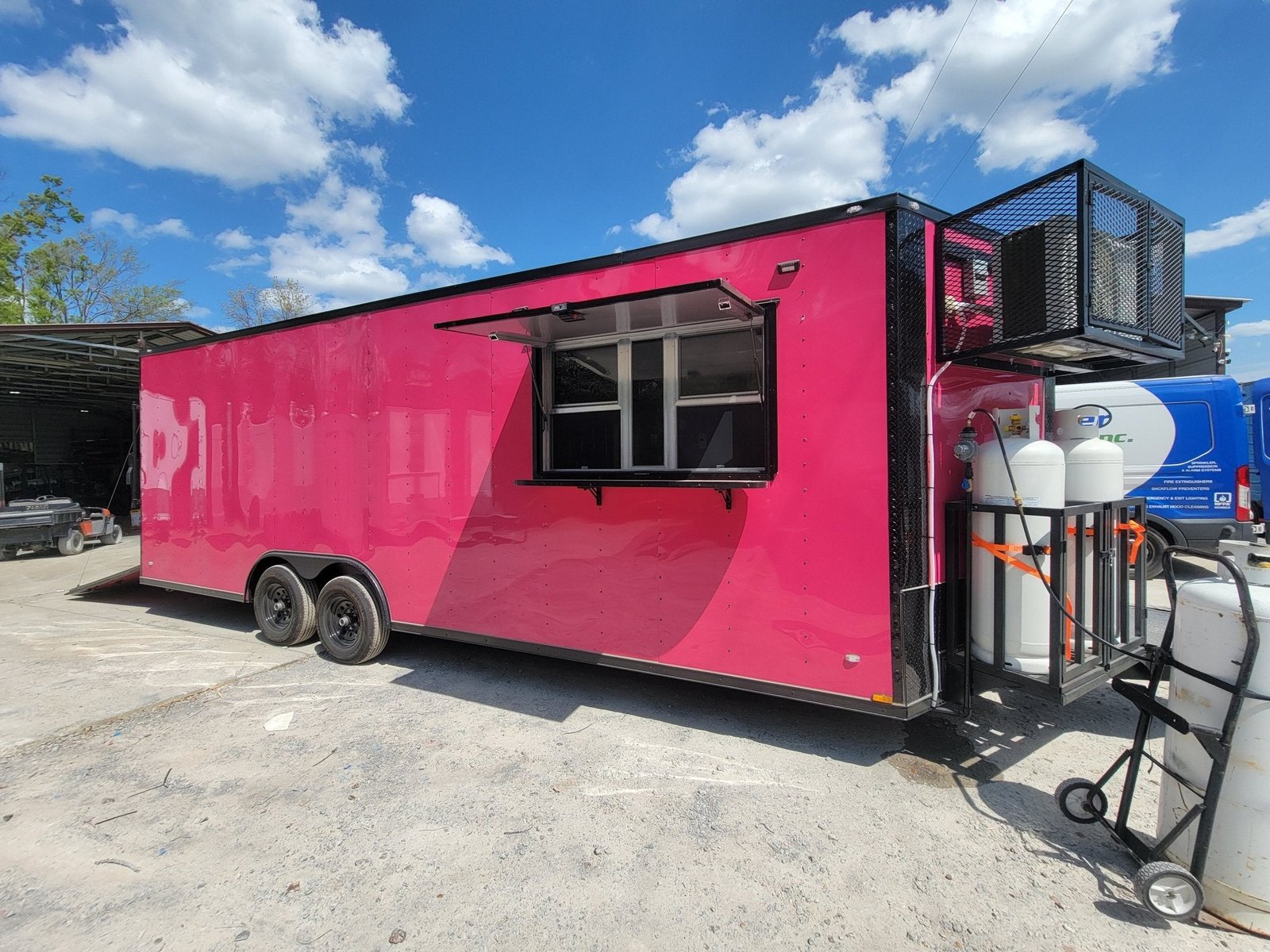 8.5′ X 24′ Pink With Blackout Concession Trailer Food Event Catering