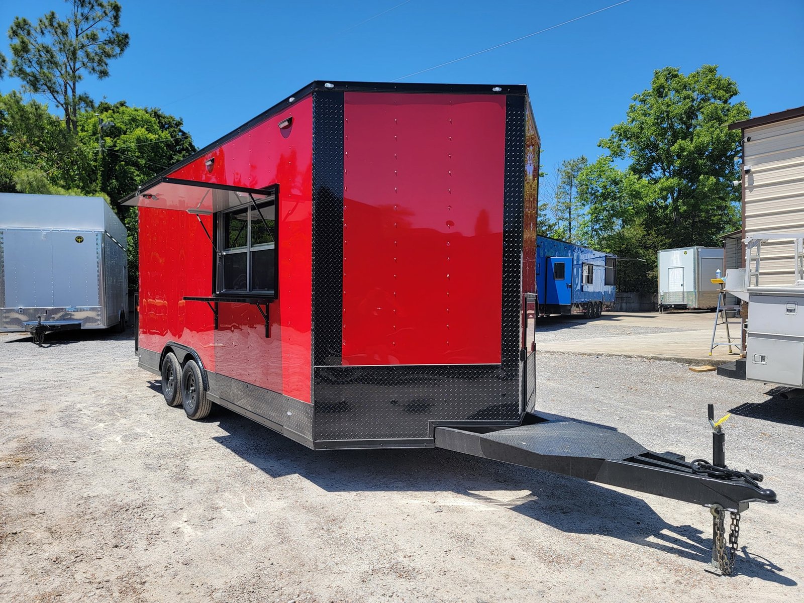 8.5′ X 18′ Red W/ Blackout Concession Trailer Food Event Catering