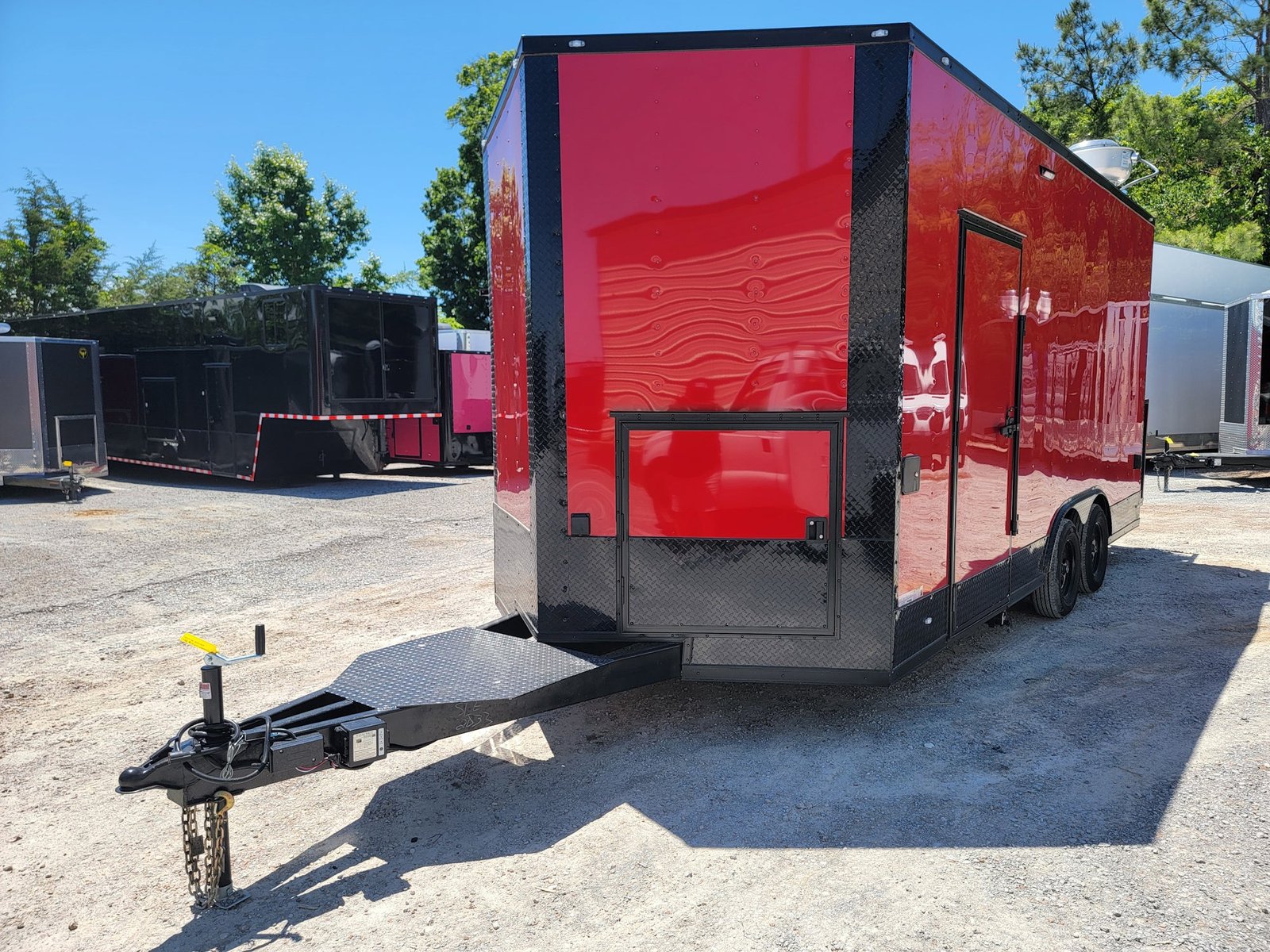8.5′ X 18′ Red W/ Blackout Concession Trailer Food Event Catering — photo 2