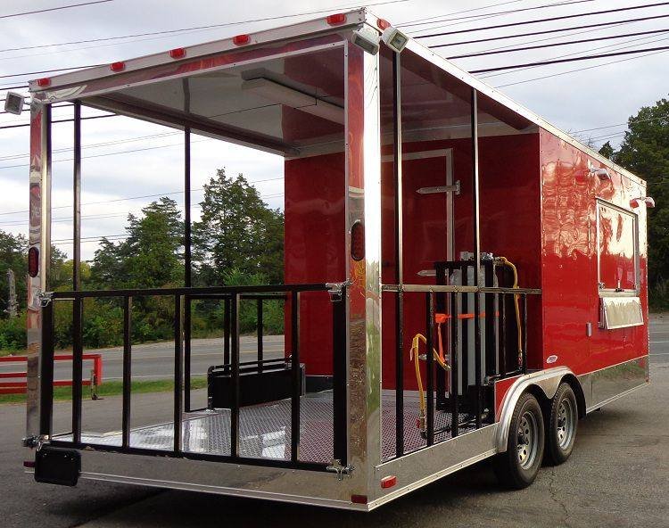 Concession Trailer 8.5’x20′ Red – Smoker BBQ Vending Event — photo 7